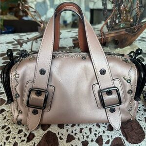 Coach Metallic Pink 1941 mailbox bag w embellishments
